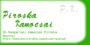 piroska kamocsai business card